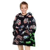 REXEO front view of hooded wearable blanket showing full coverage and comfort
