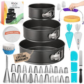 RFAQK full set front view showing pans and decorating kit for easy setup