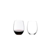 Riedel O tumbler front view showing elegant stemless design and durability