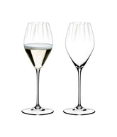 Riedel Performance front view glass pair showing elegant silhouette and clarity