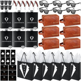 Rigibright front packaging showing full six-kit groomsmen set and ease of gifting