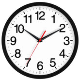 Rohioue front view black clock showing clear large numerals for easy reading