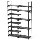 ROJASOP front view full assembled shoe rack showing organized pairs