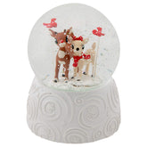 Roman Rudolph and Clarice front view showing figurines and glass dome for festive decor