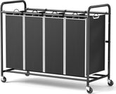 ROMOON front view of 4-section cart showing organized convenience