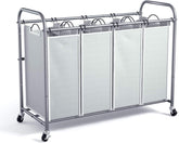 ROMOON front view of cart showing organized four sections and space savings