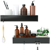 Roseyat front view of 2-pack shelves showing sleek storage benefit
