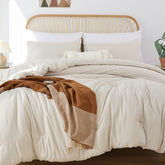 ROSGONIA comforter front view showing full bed coverage and neat drape