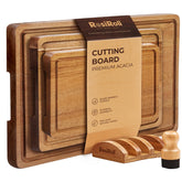 RosiRoli front packaging showing complete three-board set and stand for easy gifting