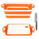 ROTTOGOON front view of orange collapsible cutting board showing compact kit