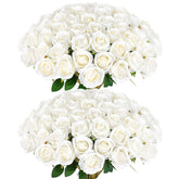 Rowfad front packaging showing 120 white roses for large events