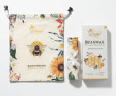 Royal Kitchen front packaging showing two XL beeswax bread bags and benefits