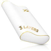 Royal Therapy front view of king pillow showing ergonomic contour and support