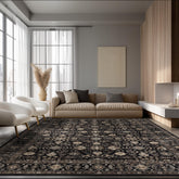 Ruaruarug front view showing black gold design and plush comfort