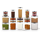 Rubbermaid Brilliance front packaging showing set and scoops for organized pantry