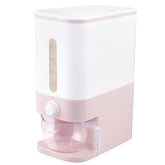 Rubtlamp front view showing pink rice dispenser and neat storage benefit