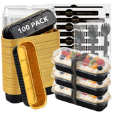Ruckae front view of 100-pack pans showing kit and convenience