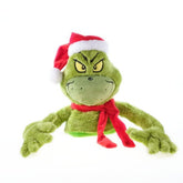 Ruz Grinch tree topper front view showing playful expression and pose, adds character