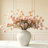 RyddeligHome front view of beige mum stems showing bundled set benefit