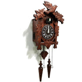 Rylai front view showing carved wooden clock and classic silhouette, adds vintage charm