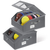 RZMAYIS front view closed hat box showing dustproof protection and neat storage