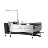 Sabatier front profile of rack showing stainless steel finish and neat drying benefit