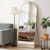 SageNest arched full-length mirror front view showing sleek profile and clarity