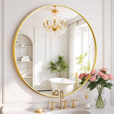 SageNest round mirror front view showing clean circle and bright reflection benefit