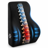 Samsonite front view of lumbar pillow showing contoured support and comfort