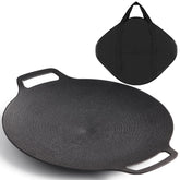 Sanbege front view of 13-inch grill pan showing durable nonstick finish and shape, easy cleanup