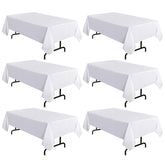 sancua front view of six packaged tablecloths, neat bulk supply benefit