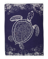 Sand Cloud front view showing navy crush turtle print and large size benefit