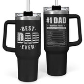 SANDJEST front view showing Best Dad Ever design and benefit of heartfelt gift