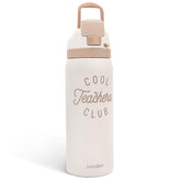 SANDJEST front view showing teacher design and durable bottle benefit