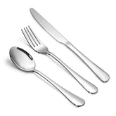 SANTUO front view of entire 24-piece set showing polished finish and uniform styling
