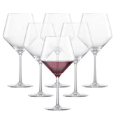 Schott Zwiesel front view of Burgundy glass showing elegant shape and clarity for presentation