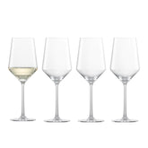 Schott Zwiesel front view of four glasses showing elegance and durability
