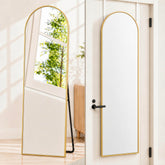 SCWF-GZ gold full-length mirror front view showing clean frame and clear reflection benefit