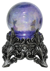 Seasons mystic crystal ball front view showing full height and base, adds spooky ambiance