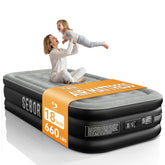 sebor front view inflated twin mattress showing height and bed-like feel