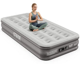 Sebor front view of twin air mattress showing full elevation and benefit of support