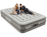 Sebor queen front view showing mattress profile and quick setup benefit