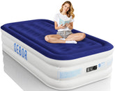 Sebor twin front view showing plush top and mattress height benefit
