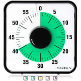 Secura front face showing large green countdown disk for instant time awareness