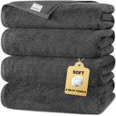SEMAXE front packaging showing four gray towels and brand label for gifting