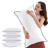 SEMZSOM front view of four king pillows showing neat packaging and premium look