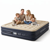 SENNOUL front view of king air mattress showing full raised 18-inch profile and neat finish for easy setup
