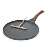 SENSARTE front view gray crepe pan showing cooking surface and rim for quick flipping