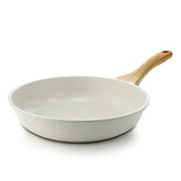 SENSARTE front view of the 9.5 inch frying pan showing clean design and benefits
