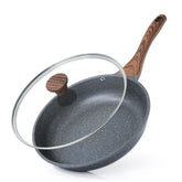 SENSARTE front view of 10-inch pan showing nonstick finish and lid benefit even cooking